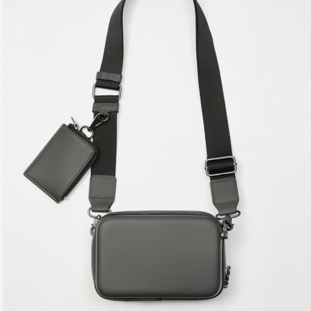 Zara Rigid Duo Mini Crossbody Bag in Black